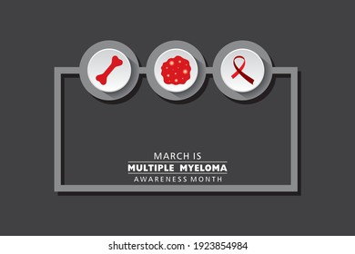 Vector illustration of Multiple Myeloma (Type of bone marrow cancer) Awareness Month observed in the month of March 