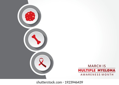 Ilustración vectorial del mieloma múltiple (tipo de cáncer de médula ósea) 