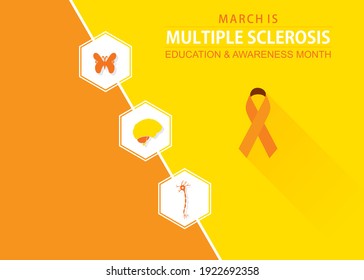 vector illustration of multiple sclerosis education and awareness month design