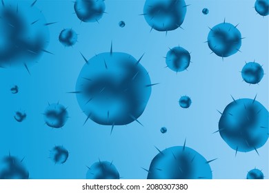 Vector Illustration Multiplication Viruses Body Blue Stock Vector ...