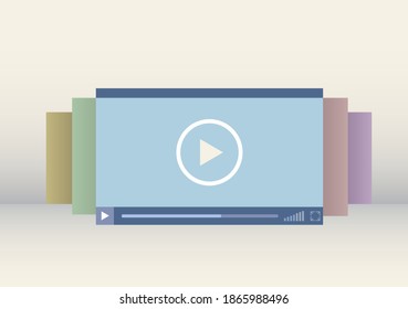 vector illustration of multitasking on screens	