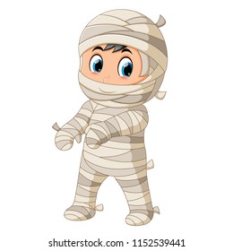 vector illustration of Mummy walking