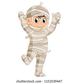 vector illustration of Mummy walking