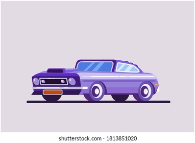 vector illustration of muscle car