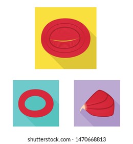 Vector illustration of muscle and cells sign. Collection of muscle and anatomy stock vector illustration.