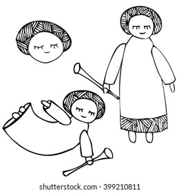 Vector illustration of a muse