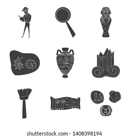 Vector illustration of museum and attributes  symbol. Collection of museum and historical vector icon for stock.