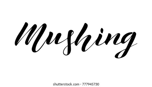 vector illustration of mushing text 