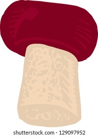 Vector illustration of a mushroom