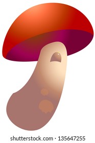 Ilustração vetorial de um cogumelo