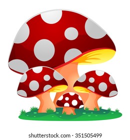 Vector Illustration of Mushroom