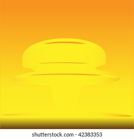 vector illustration of mushroom after nuclear explosion