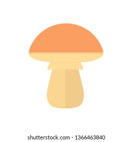 Vector illustration of a mushroom. Colorful icon for food stores, websites and apps.