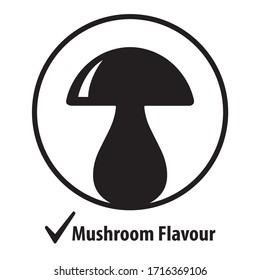 Vector illustration of mushroom flat icon on white background
