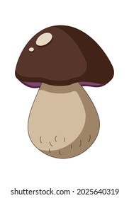 Vector Illustration of Mushroom in a Flat Style. Vector Illustration. 