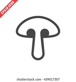Vector illustration of mushroom icon on white background