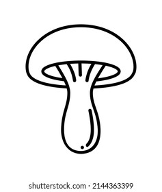 vector illustration of mushroom line icon on white background
