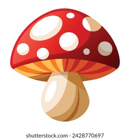 Vector of illustration mushroom on white