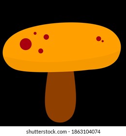 ilustración vectorial de un hongo, hongo anaranjado