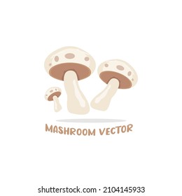 Vector illustration of a mushroom.Pizza ingredients vector design