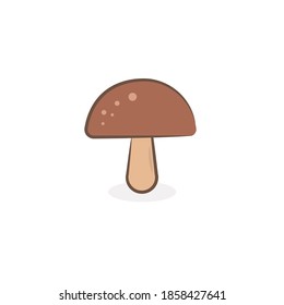 vector illustration of mushrooms in brown color
