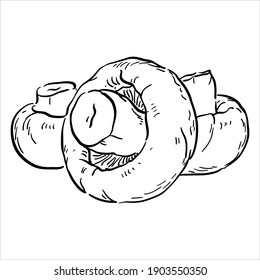 Vektorgrafik mit Champignons