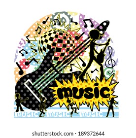 Vector illustration. Music.