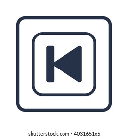 Vector illustration of music back icon. Premium quality web icon