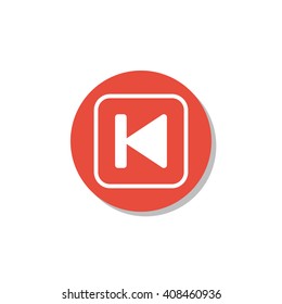 Vector illustration of music back icon. Premium quality web icon
