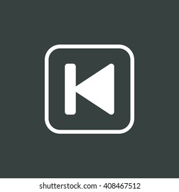 Vector illustration of music back icon. Premium quality web icon
