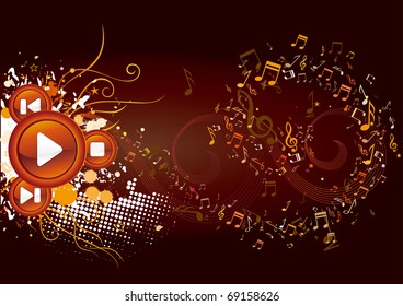 vector illustration of music background