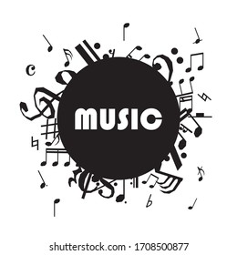 Vector illustration of music background. Vector design for music festival