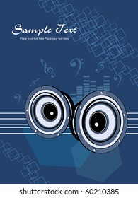 vector illustration of music background with musical object