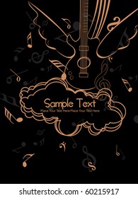 vector illustration of music background with musical object