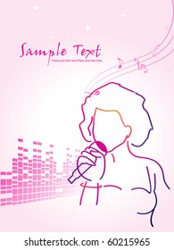vector illustration of music background with musical object