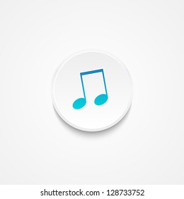 Vector illustration of music button