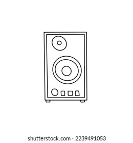Vector illustration of music column doodle style