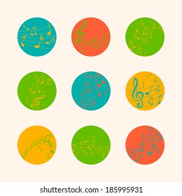Vector Illustration of Music Designs
