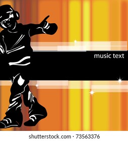 A vector illustration of a music DJ