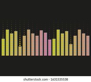  vector illustration of music equalizer