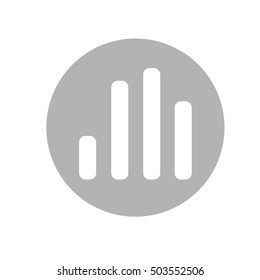 Vector Illustration of a Music Equalizer. Music Volume Equalizer icon. Voice icon. White and gray icon