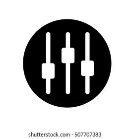 Vector Illustration of a Music Equalizer. Music Volume Equalizer icon. Voice icon. Black and white icon. Vector illustration