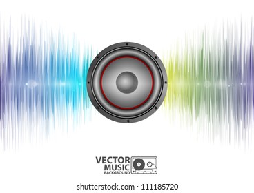 Vector illustration of a music equalizer wave