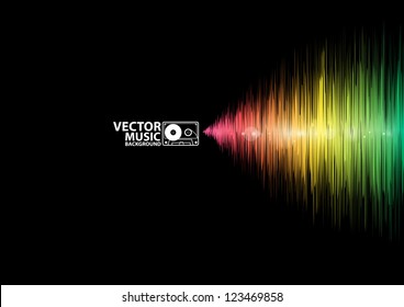 Vector illustration of a music equalizer wave