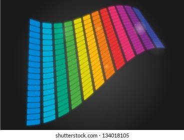 Vector illustration of a music equalizer wave