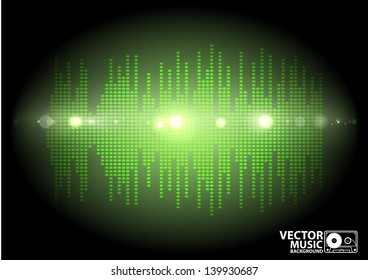 Vector illustration of a music equalizer wave
