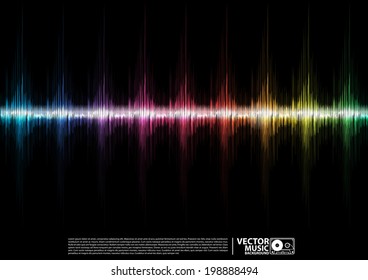 Vector illustration of a music equalizer wave