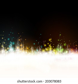 Vector illustration of a music equalizer wave