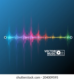 Vector illustration of a music equalizer wave