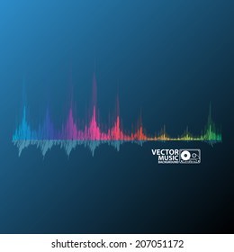 Vector illustration of a music equalizer wave